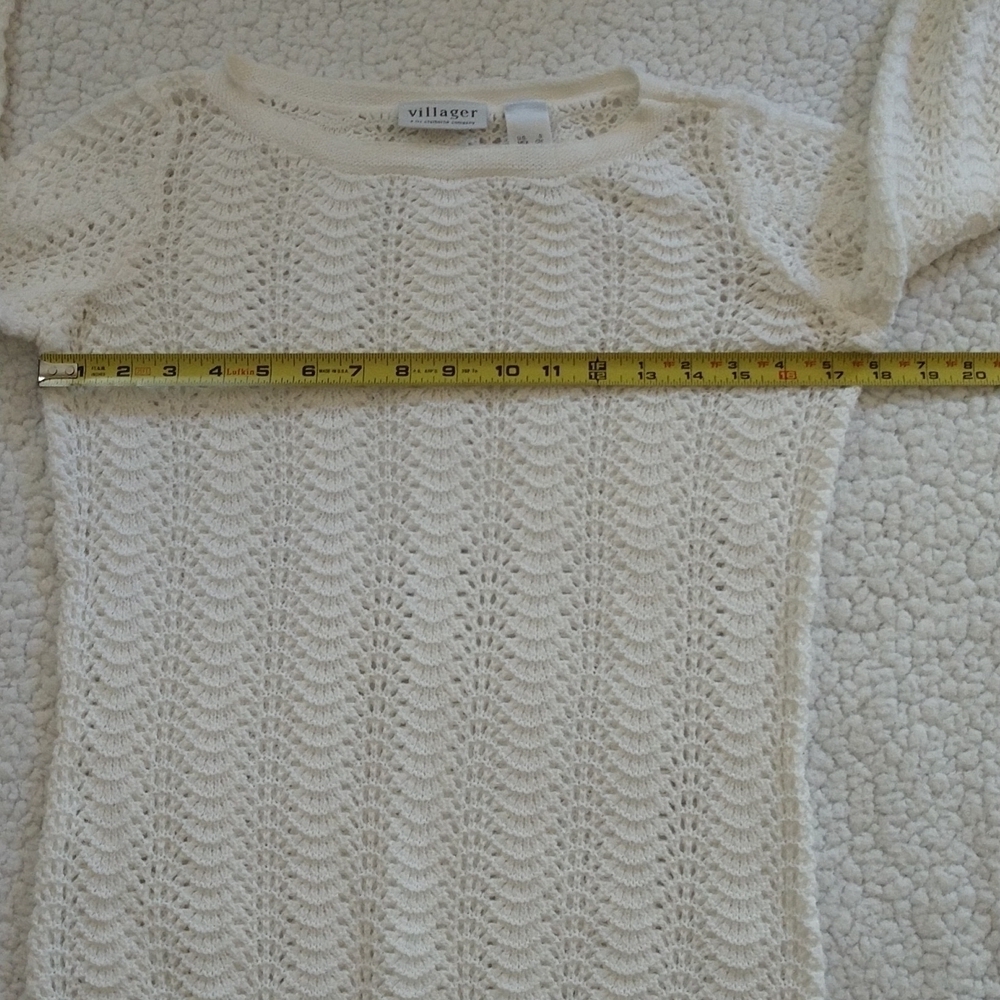 Villager by Liz Claiborne Long Sleeve Open Knit Sweater Size S - Picture 4 of 9